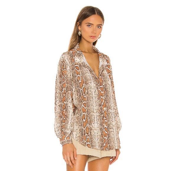 Smythe Poet Blouse Desert Snake Size Small - Picture 3 of 6